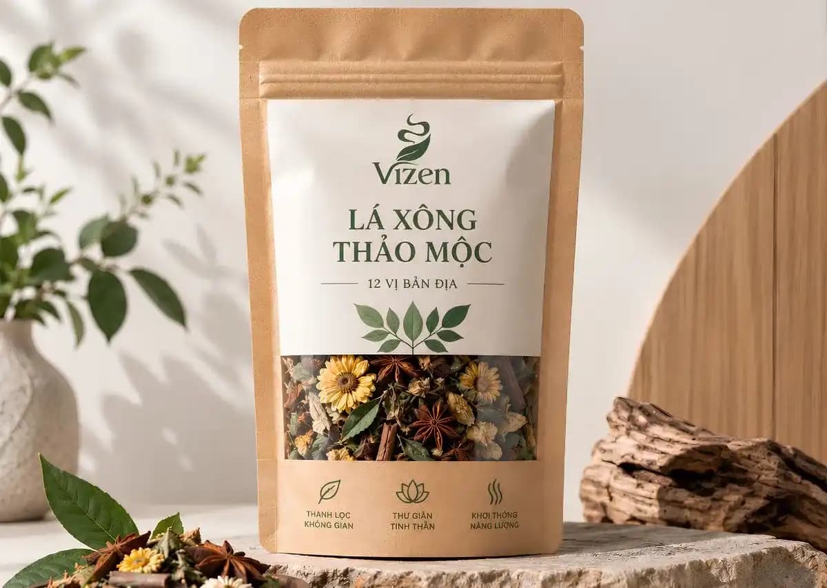 Thảo mộc xông nhà VIZEN có gì trong bộ sản phẩm?