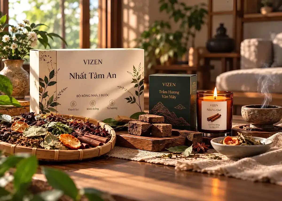 VIZEN Nhất Tâm An - Bộ xông nhà 3 bước dành cho một lần trải nghiệm 