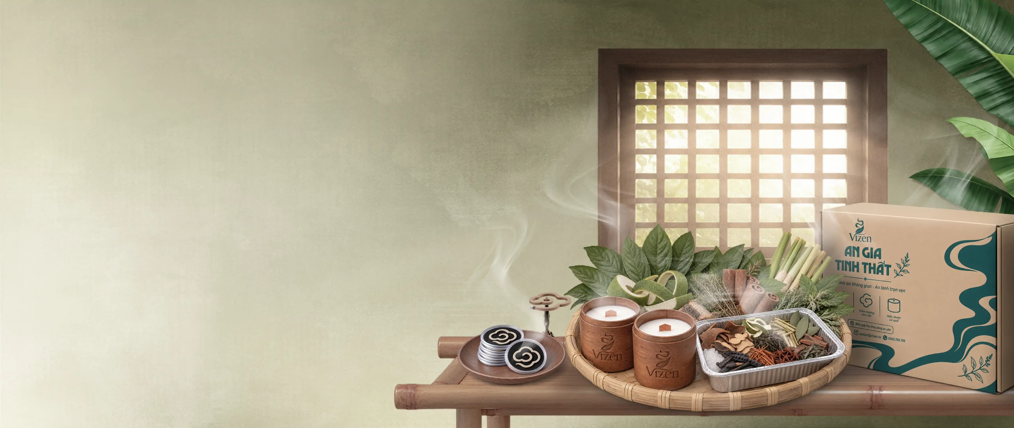 Thảo mộc chăm sóc không gian